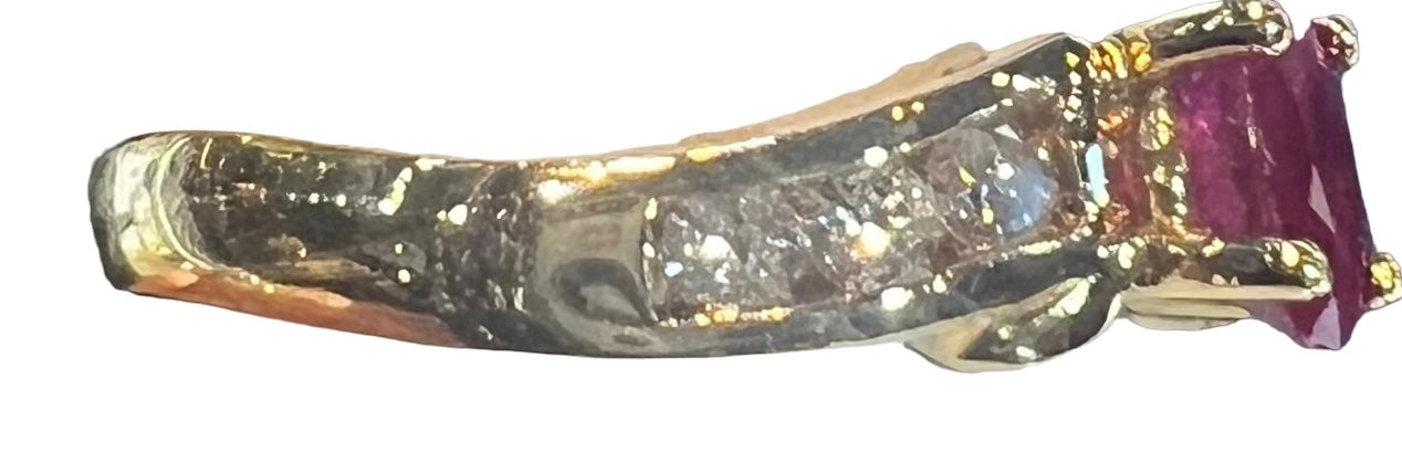 14K Ruby and Diamond Ring